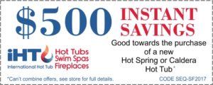 $500 instant savings on a hot tub