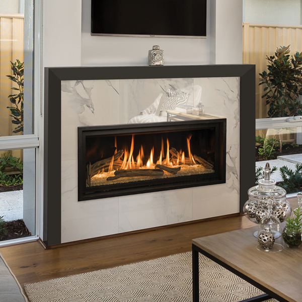 Slayton 42S - traditional log - gas fireplace