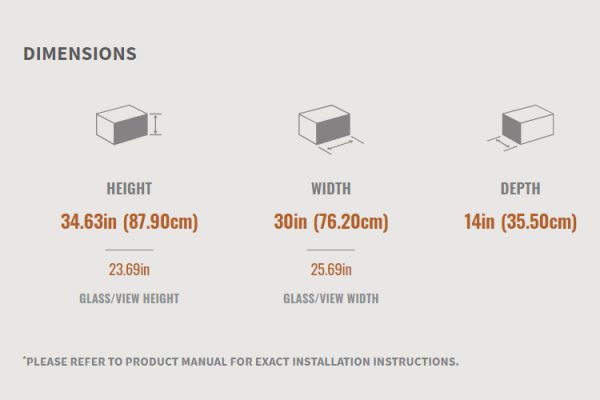 Napoleon Ascent 30 Gas Fireplace Dimensions