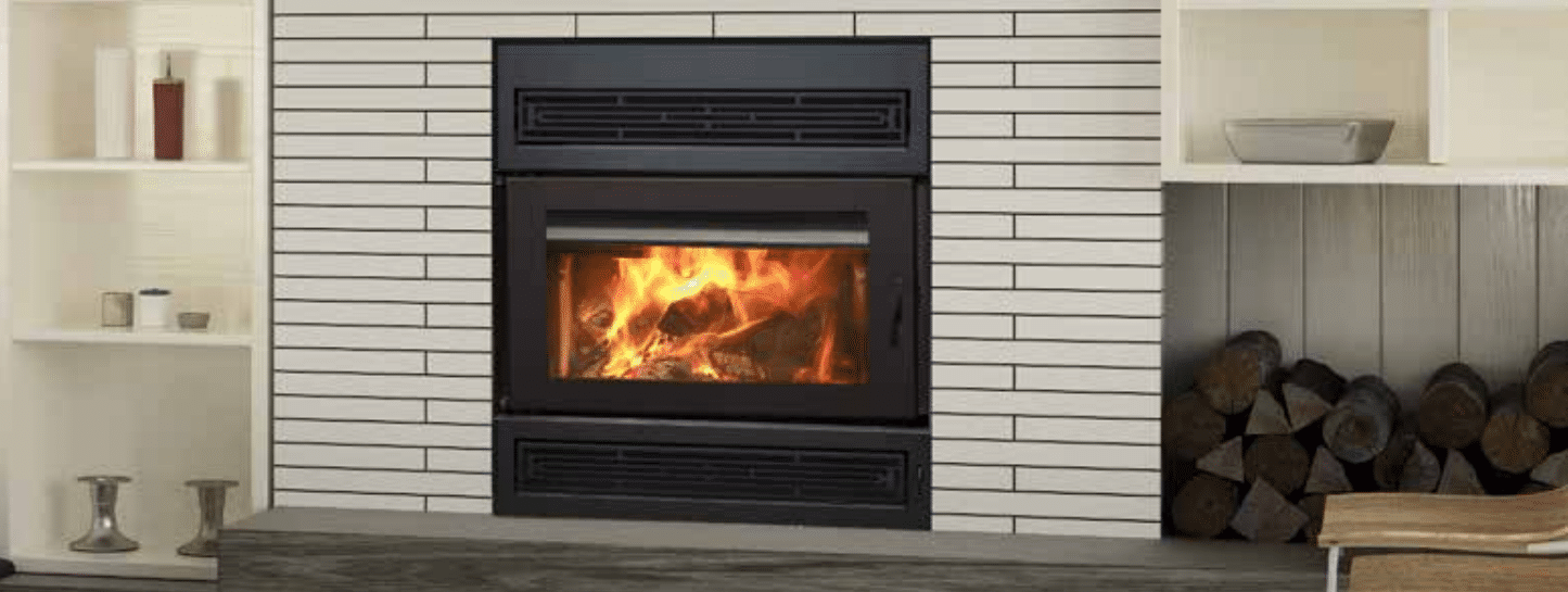 wood-burning fireplace