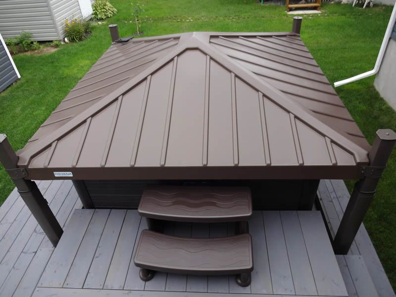 hot tub cover on a hot tub